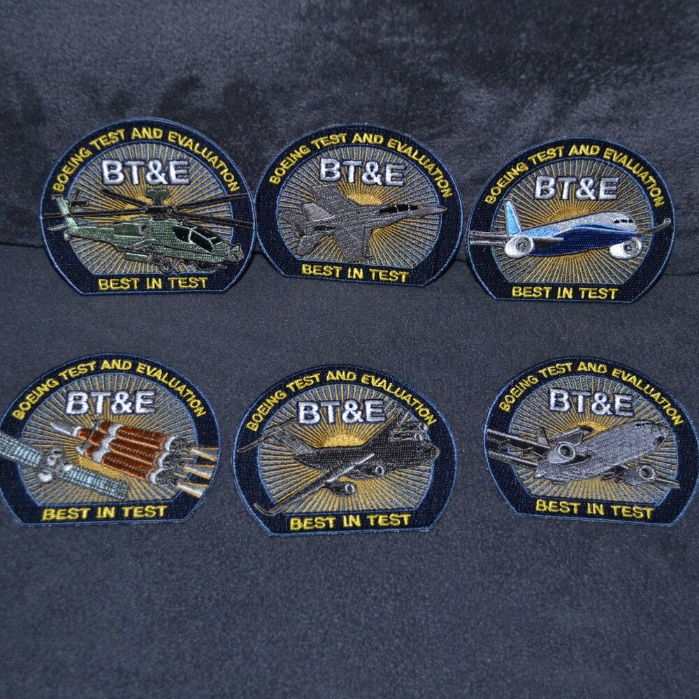 6 Boeing Test and Evaluation Best In Test Aviation Patches